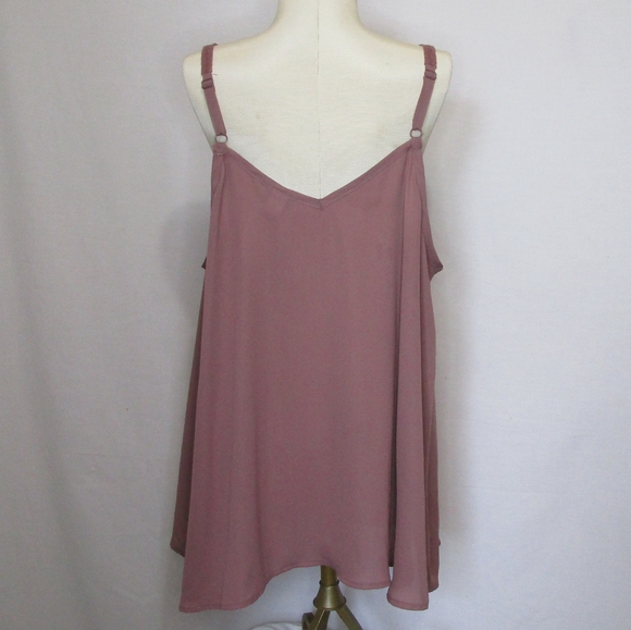 Torrid walnut crochet georgette swing cami - Picture 2 of 5